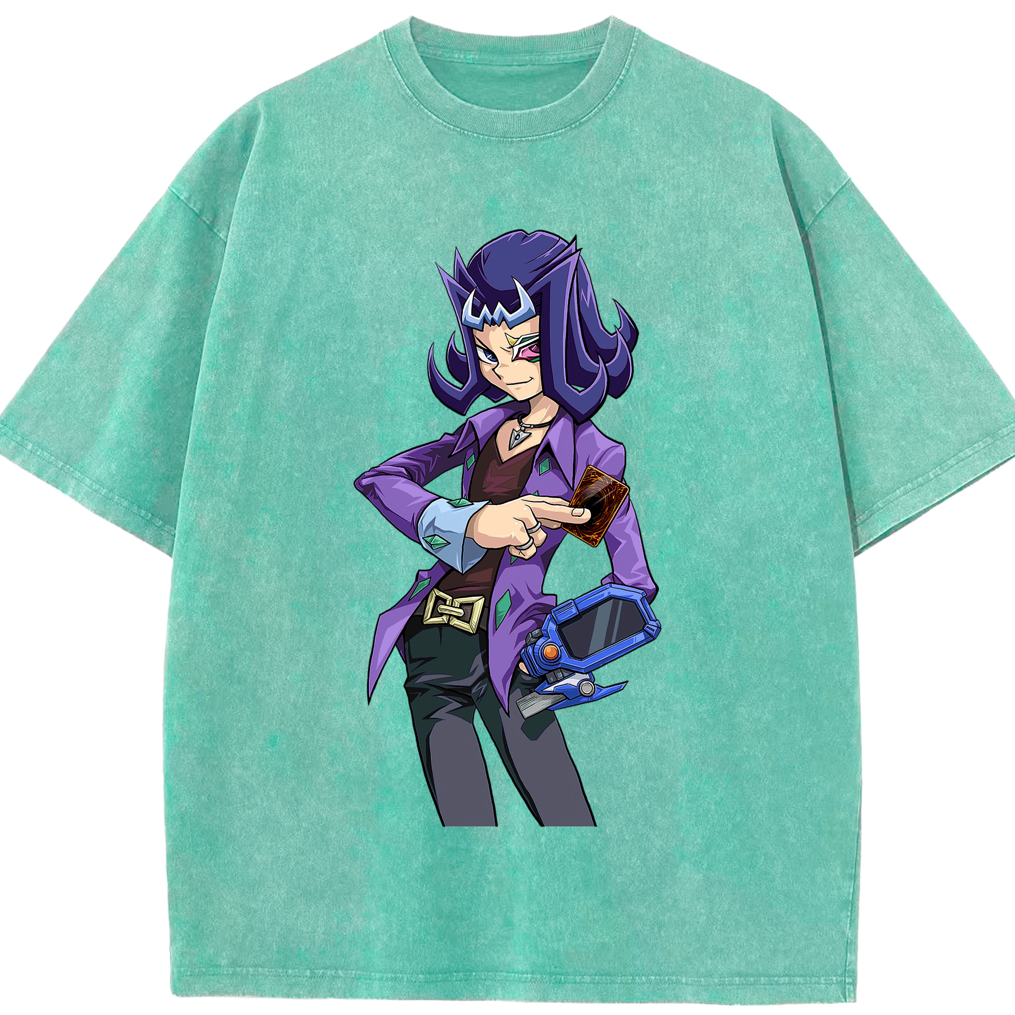 （画像用） 遊☆戯☆王 Yu-Gi-Oh! 綿100% ヴィンテージ風 半袖Tシャツ（フロントプリント）